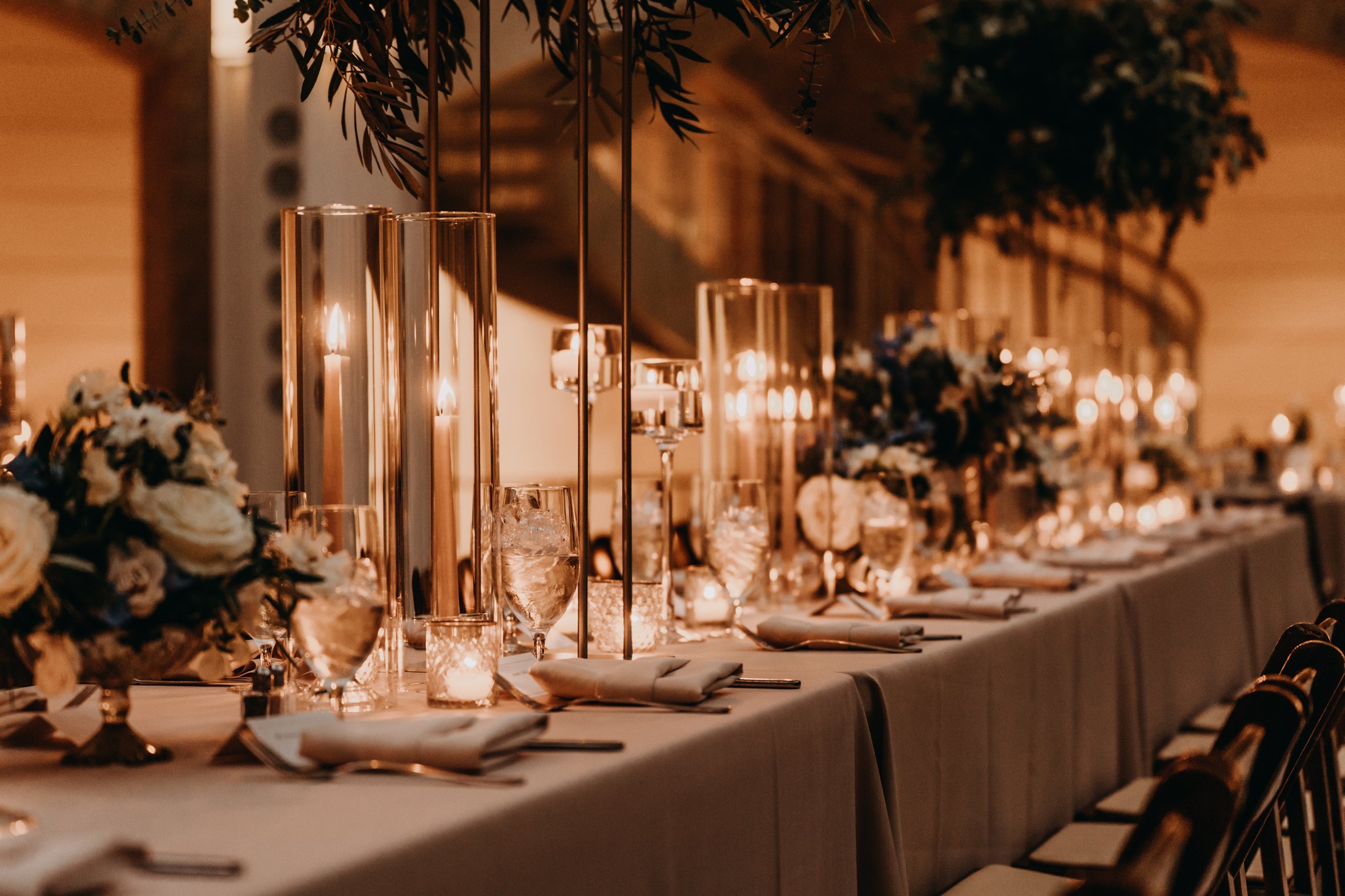 Food and Decoration on Wedding Table